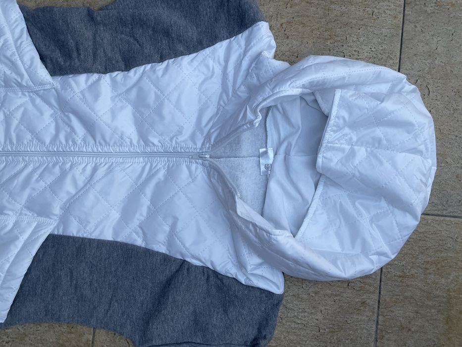 Nowa przejściowa bluza kurtka szaro biała S/M