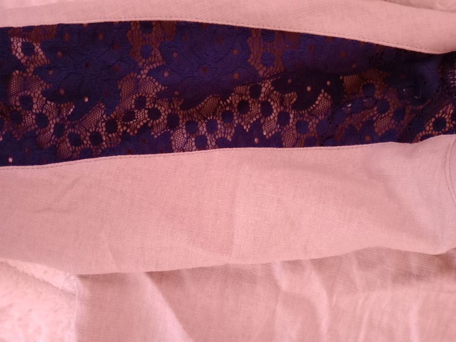 Сукня льон з гіпюровими вставками 60 розмір