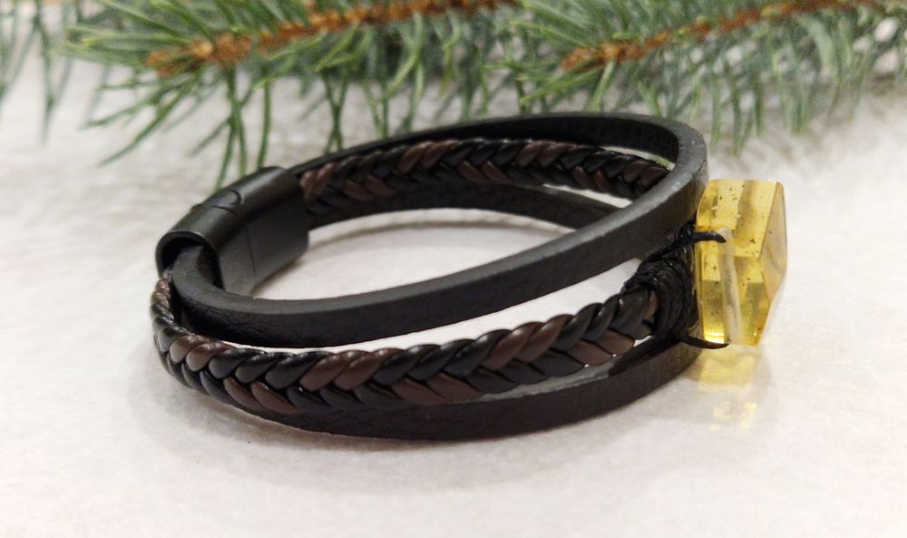 Bransoletka z bursztynem