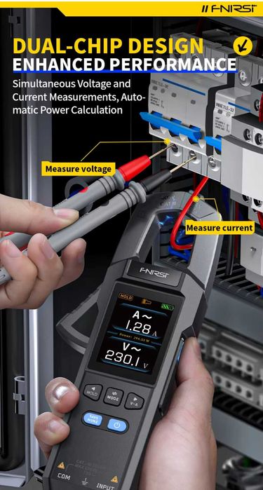 Токовые клещи FNIRSI DMC-100. AC/DC+термопара.