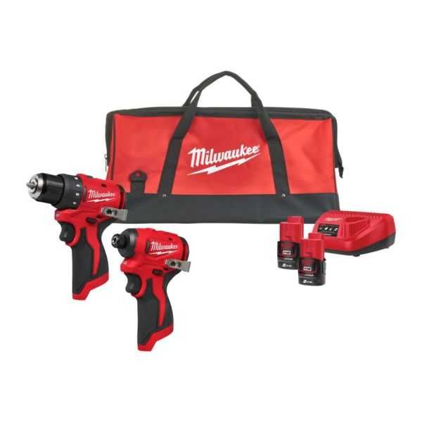 MILWAUKEE Zestaw elektronarzędzi M12™ BRUSHLESS POWER PACK