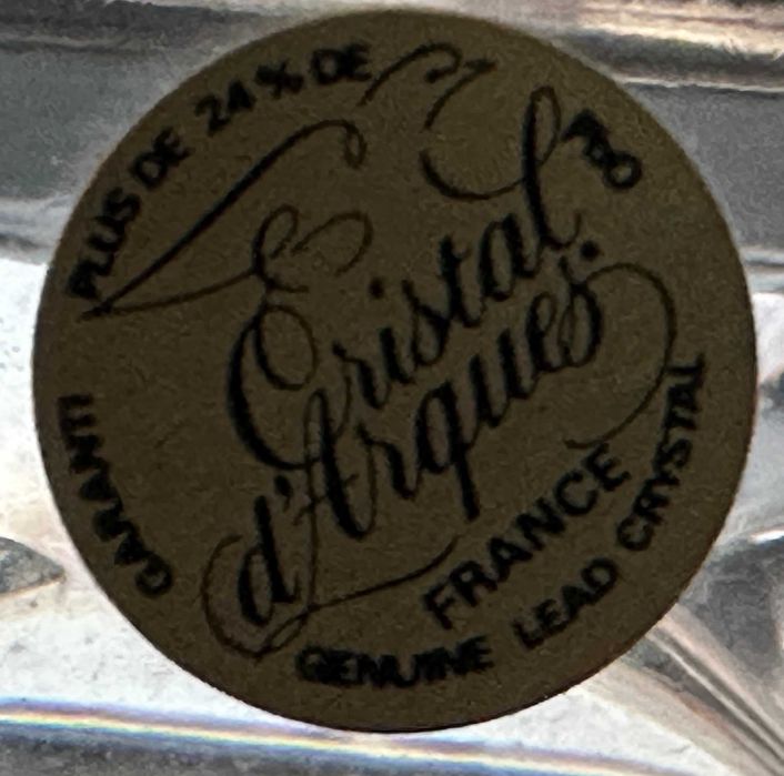 Castiçal em cristal d´Arques, novo.