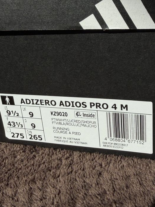 Adidas Adizero Adios Pro 4 M 43 1/3