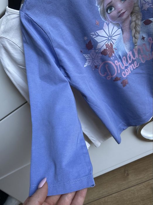 Dwie bluzki lonsleeve Elsa 110 116 H&M