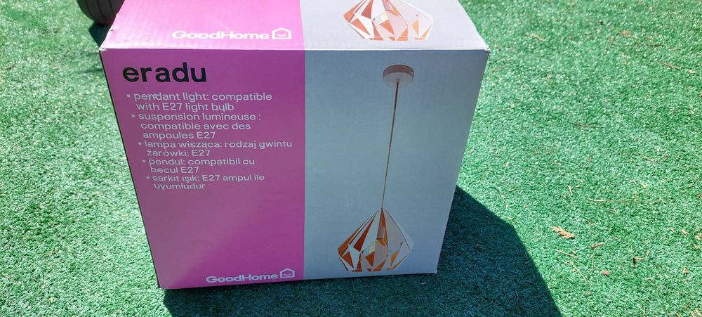 Lampa wisząca GoodHome Eradu 1-punktowa E27 biała-nowa