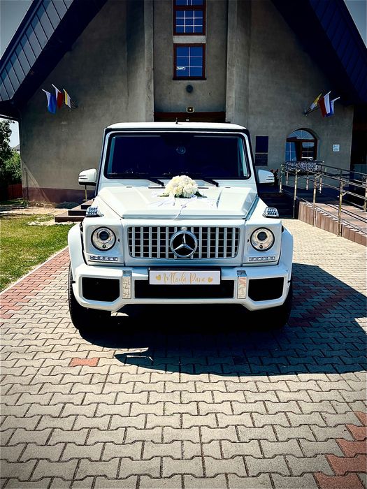 #Auto do Ślubu# Biały Mercedes G Klasa V8