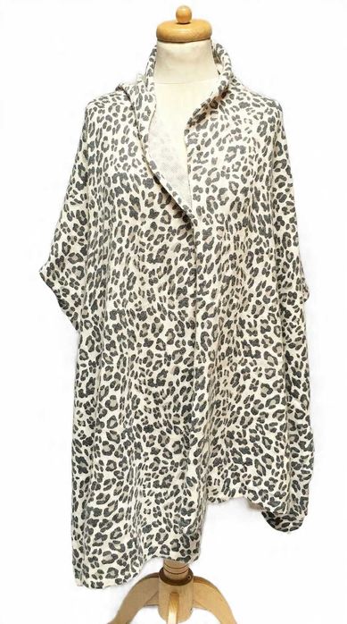 Szal Szalik Panterka Cętki 216 cm XXL Mega Róż