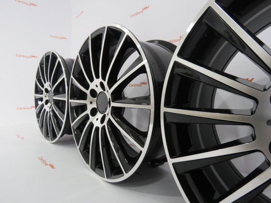Jantes Look  Mercedes Turbine 17 x 7.5 et45 5x112 Pretas + Polidas