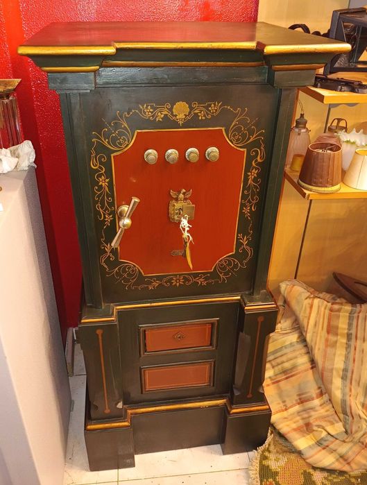 Cofre Madeira Policromada