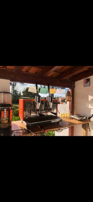 Visacrem 1970's Spanish Leverpull Espresso Machine with Grinder