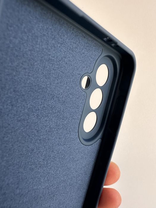 Etui Plecki Silikonowe Granatowe + SZKŁO hartowane do SAMSUNG GALAXY A57