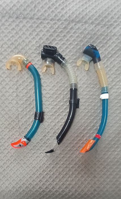 Трубки для плавания, сумка для ласт