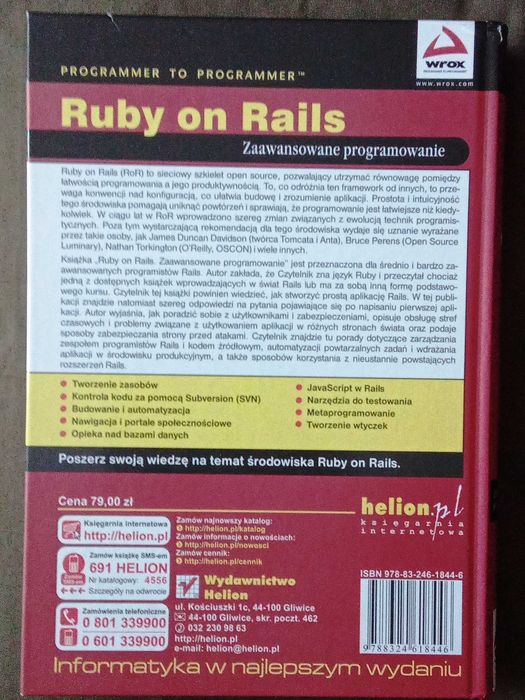 podręcznik programowania "Ruby on Rails"