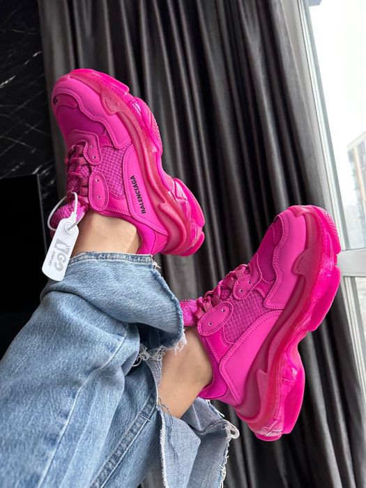 Buty Balenciaga Triple S clear sole pink