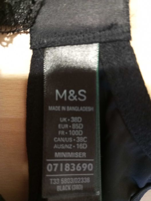 M&S Biustonosz minimizer Full Cup z fiszbinami rozm.85/D