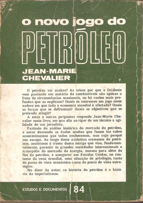 o novo jogo do petróleo de Jean-Marie Chevalier 1973