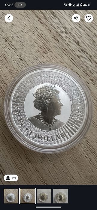 Серебряная монета Кенгуру