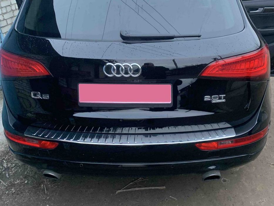 Audi Q5 2008-2017 рр. Накладка на задній бампер Carmos (нерж)