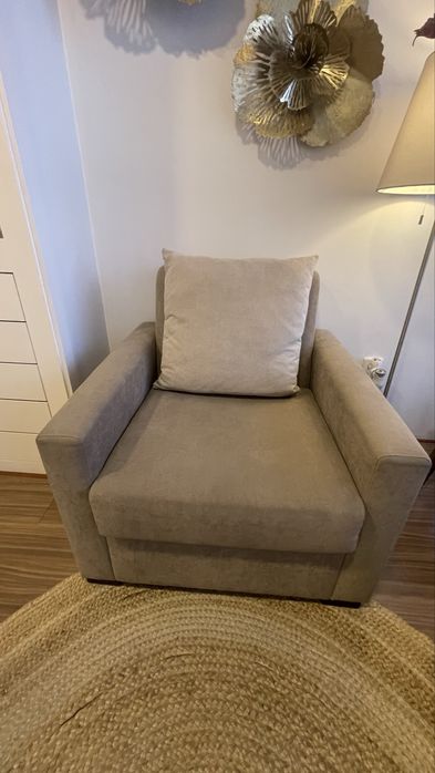 Poltrona individual bege