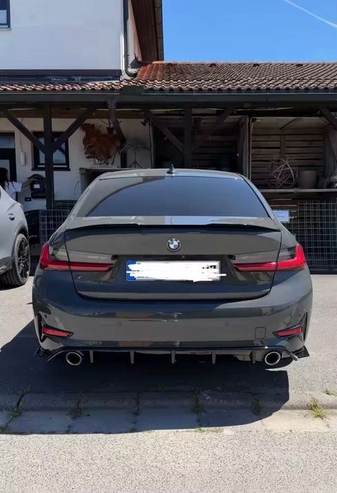 Диффузор BMW G20 накладка на задний бампер бмв г20 юбка бампера обвес губа накладка назад бмв 3