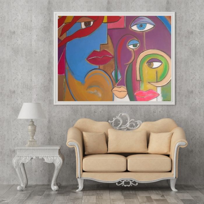 curadora vende arte pinturas em tela e exculturas de grandes artistas