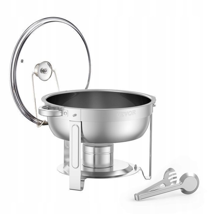 Podgrzewacz do potraw vevor chafing dish bufet 4 pojemniki stal