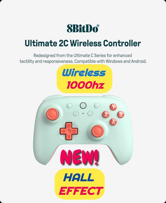 ТОП! 8BitDo Ultimate 2c Wireless Hall 1000hz геймпад джойстик