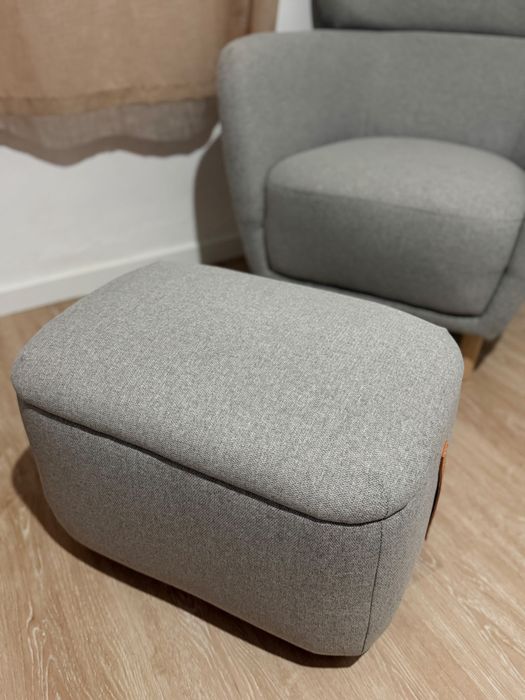 Cadeirão IKEA OSKARSHAMN + Pousa-Pés – Como Novo
