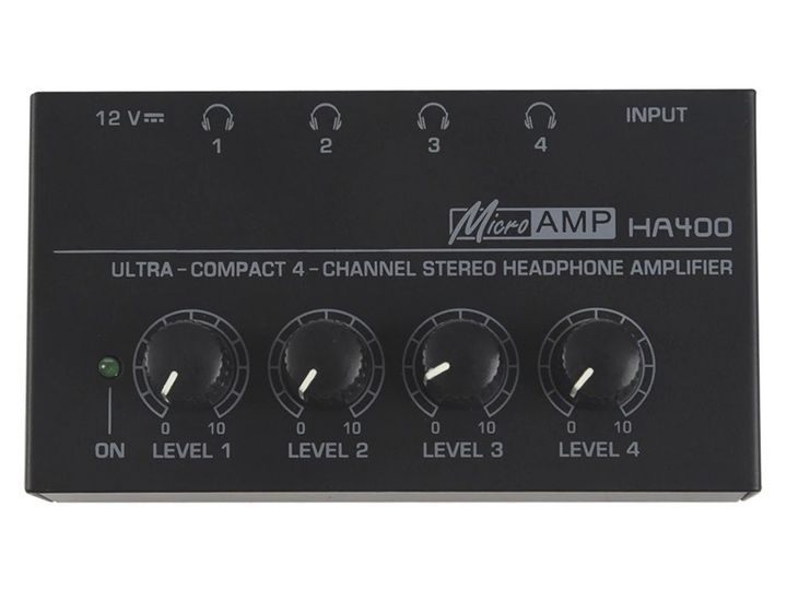 ⇒ Підсилювач для навушників 4-канальний HA400 цап