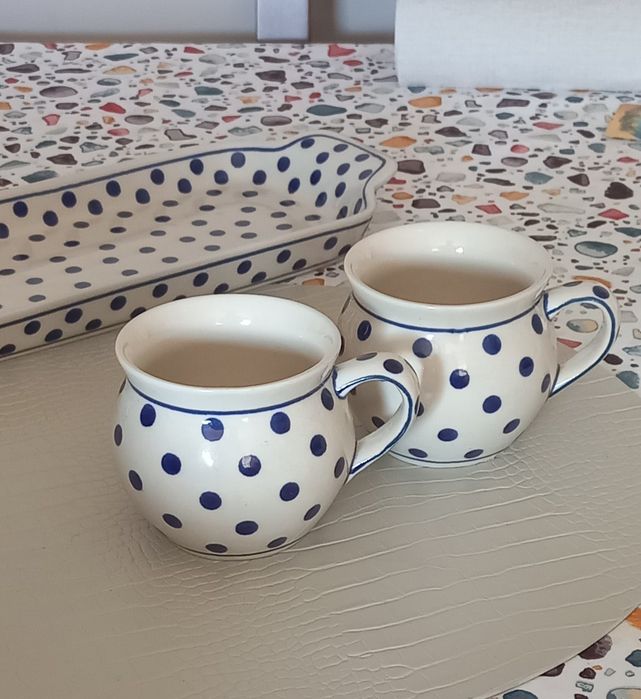 2 kubki ceramika bolesławiec