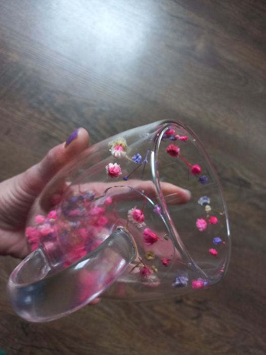 Чашка з подвійним дном, чашка з сухоцвітами