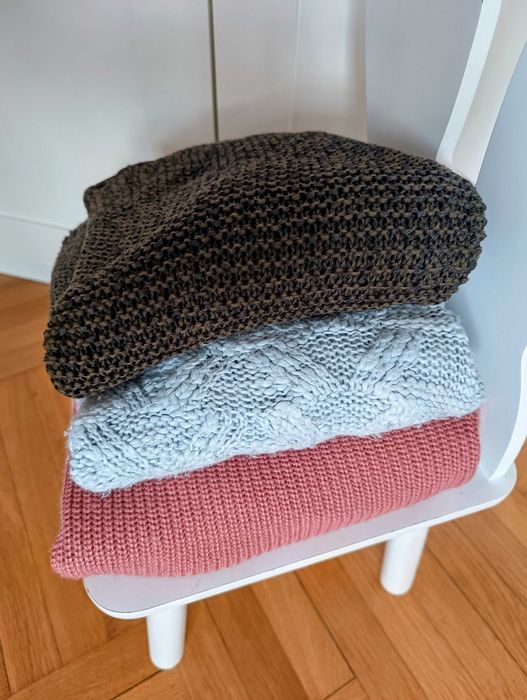 Sweter zestaw swetrów H&M Zara Stradivarius 36 wełna bawełna