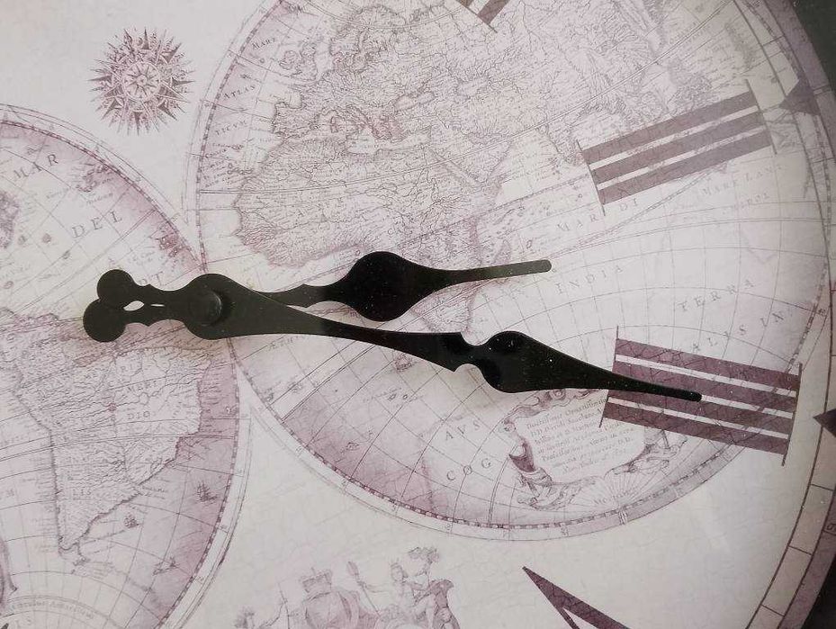 Nanu Nana Zegar ścienny w stylu kolonialnym 40 cm mapy świata