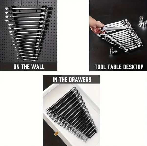 Настінний Органайзер тримач для інструменту гайкових ключів 16 місць