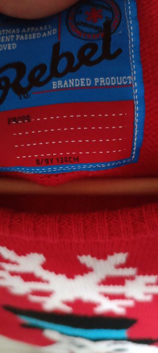 Sweter Bałwan Świąteczny rozmiar 134