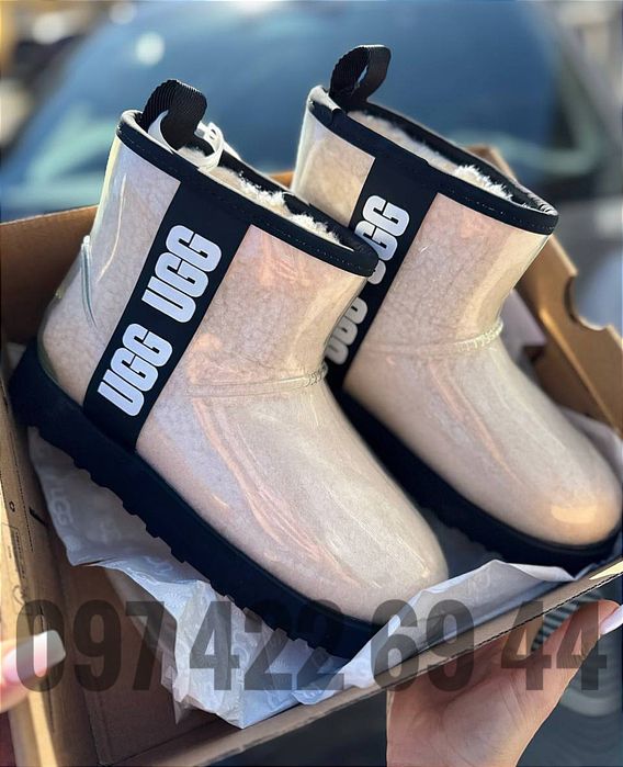 Стильні Уггі  UGG силіконові жіночі UGG Classic Clear Mini UGG Угги