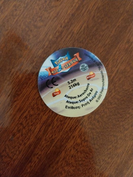 Lugia 249, Pokémon Tazos League, raro, edição limitada, vintage