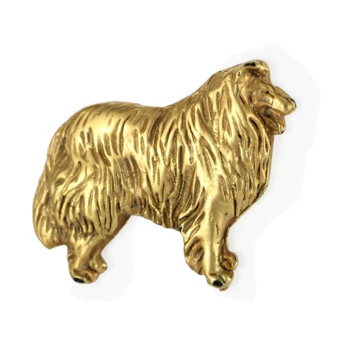 Owczarek szkocki długowłosy pin pozłocony Art-Dog