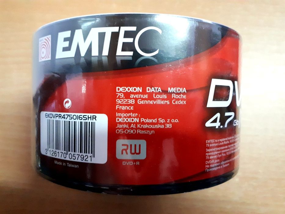 CD/DVD/DVD+R 4.7 Gb Emtec чистые диски болванки ОПТ Киев