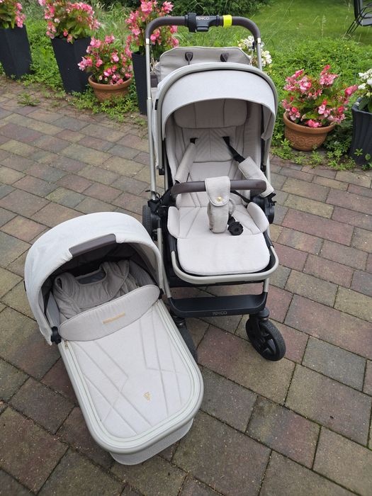 Venicci Tinum Upline 2w1 Spacerówka +  Gondola + Śpiworek + Torba stone beige
