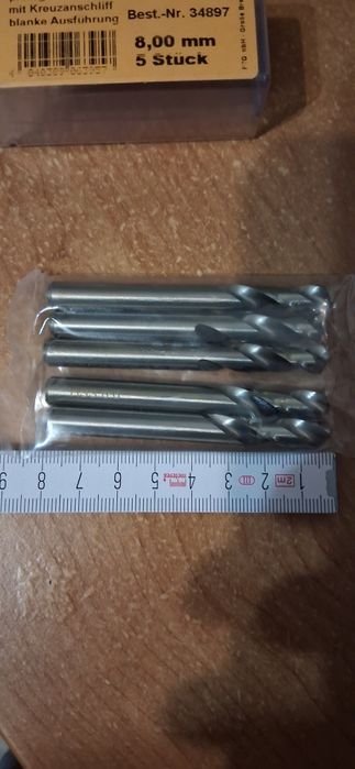 Wiertla 8mm niemieckie Ratioline 5sztuk