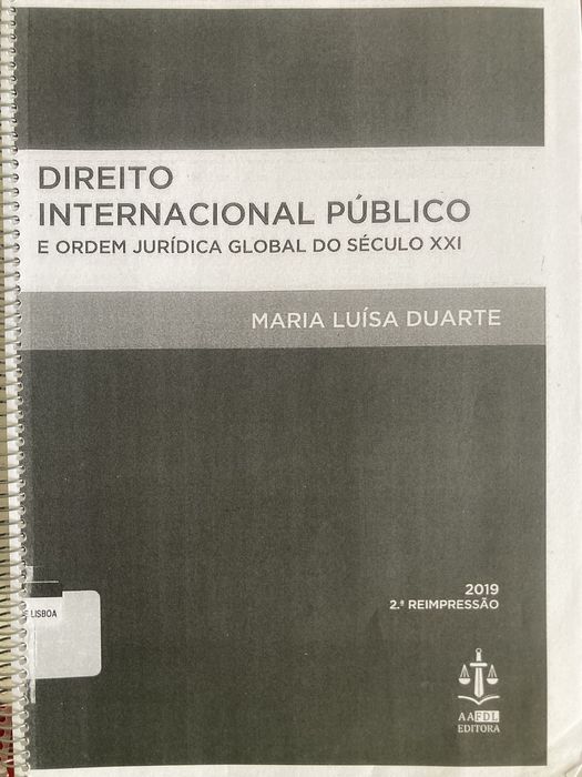 Manual de Direito Internacional Público. Maria Luísa Duarte.