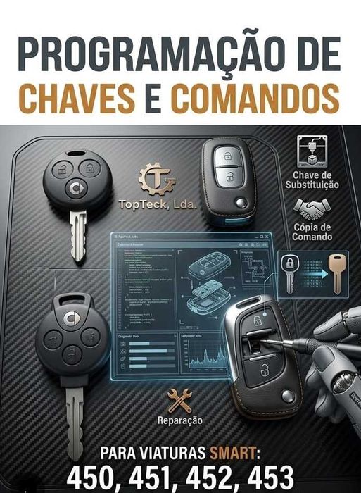 Chave Comando Smart 450, 451, 453