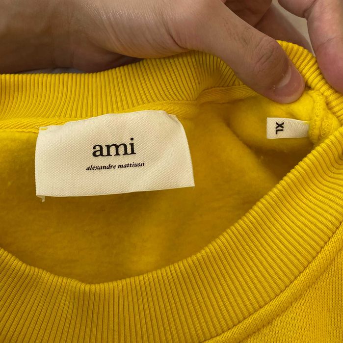 Sweater Ami Paris Amarela 100% Algodão Original