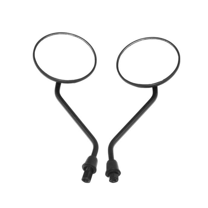 Par espelhos homologados haste redondos 10 cm M10 plástico PRETO moto