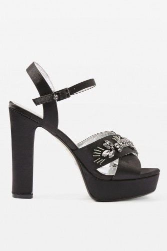 Topshop czarne buty na platformie wysokie obcasy eleganckie rozm 37