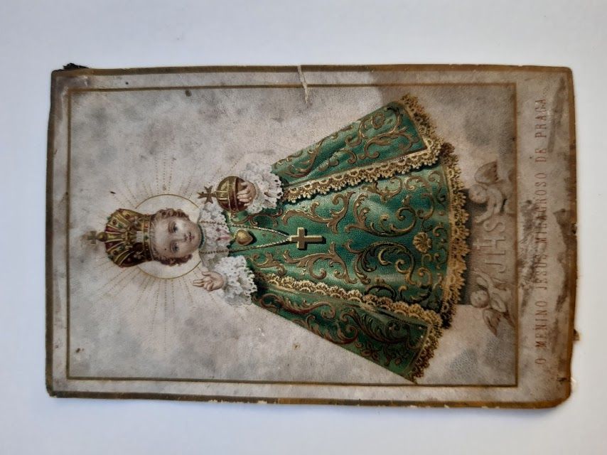 Postal de Menino Jesus de Praga com Oração