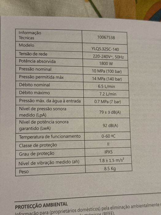Lavadora de Pressão Maxmat 1800W