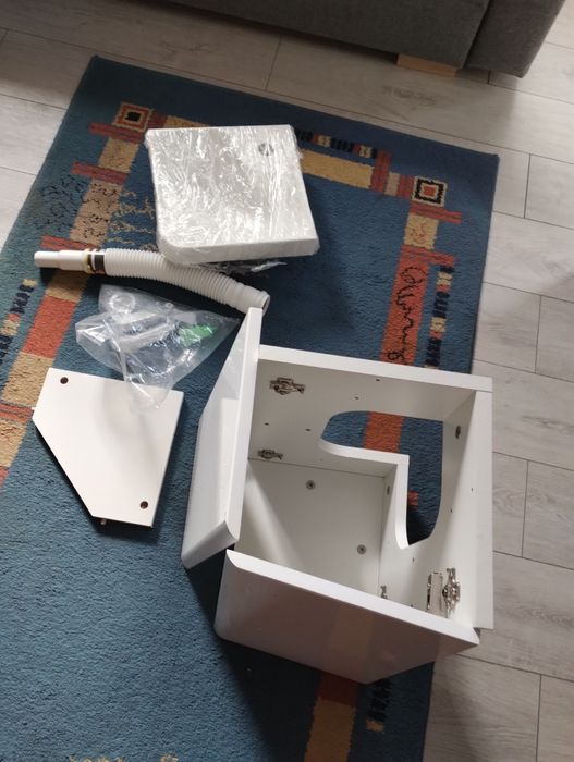 Zlew z szafka narożna biala Corner