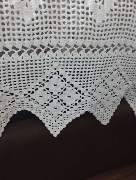 Coberta de crochê feita à mão